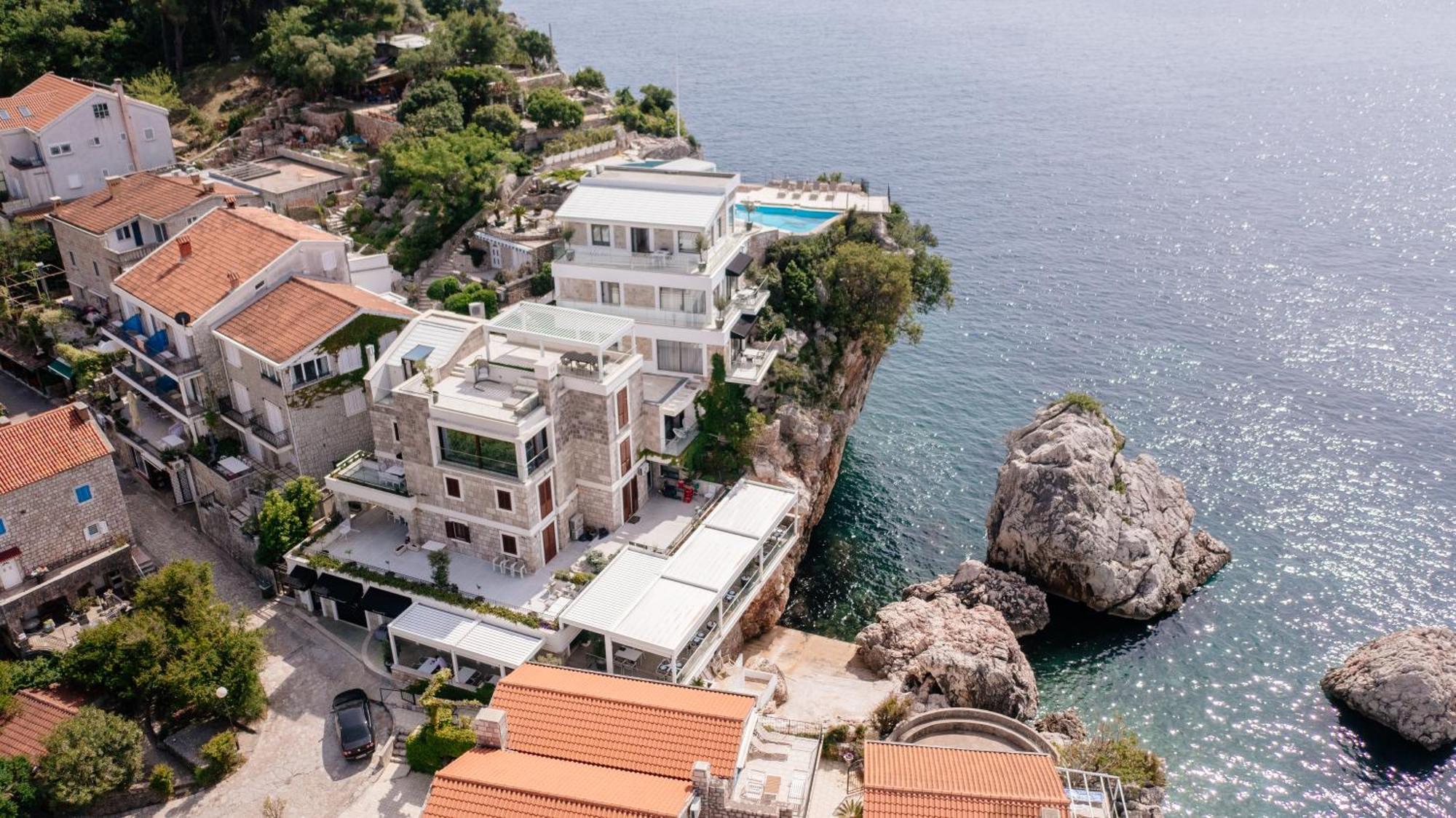 Blanche Cliff Apartments Sveti Stefan Exteriör bild